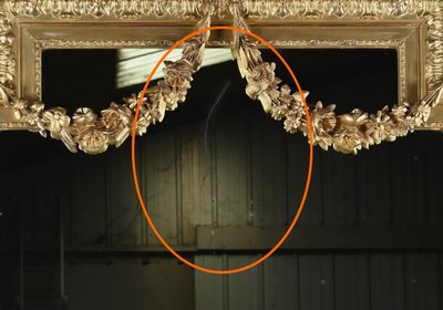 Grande specchio in legno dorato, stile Luigi XVI - seconda metà del XIX secolo