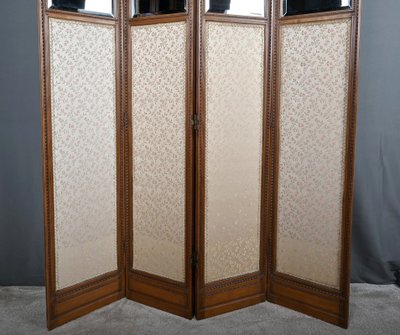 Walnut screen, Louis XVI style - Early 20th century