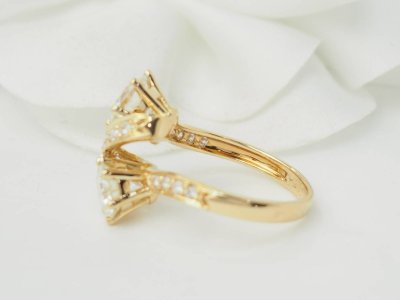 Anello Toi et Moi in oro giallo e diamanti