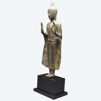 Ehemaliges Königreich Siam, 16. bis 17. Jahrhundert, Bronzebuddha im Ayutthaya-Stil