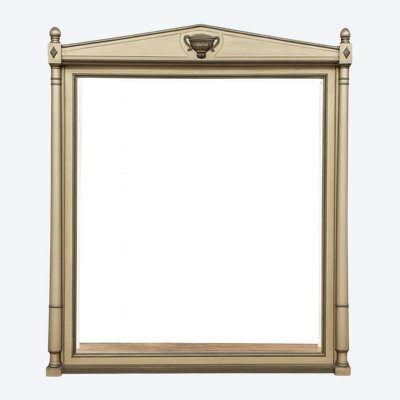 very large Directoire-style lacquered wood mirror