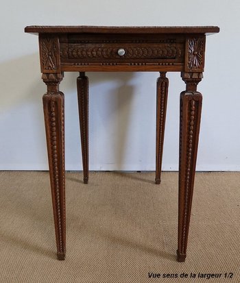 Petite Table d’appoint en Chêne massif, goût Louis XVI – 1900