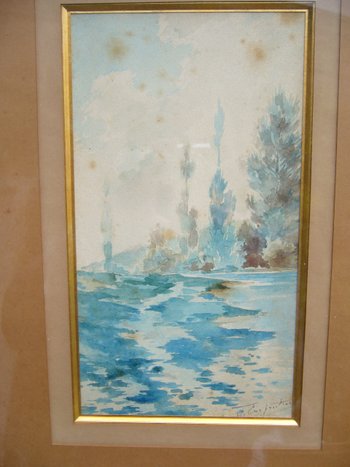 Paire d'aquarelles début du XXe siècle signées Carpentier