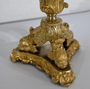 Coppia di torce in bronzo, periodo di restauro - inizio XIX secolo