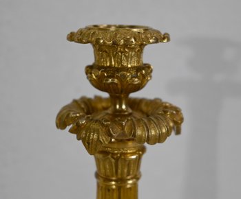 Coppia di torce in bronzo, periodo di restauro - inizio XIX secolo