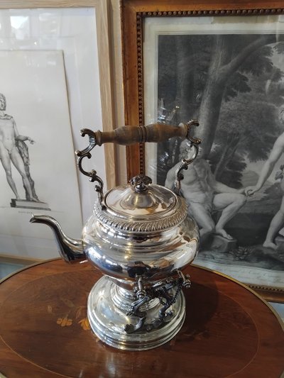 Fontaine à thé - Métal argenté - v. 1900