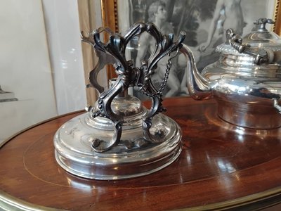 Fontaine à thé - Métal argenté - v. 1900