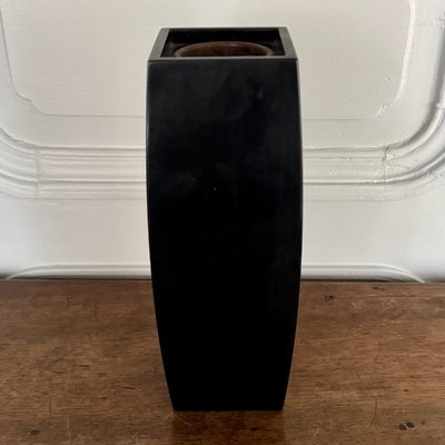 Japanische Lackvase mit gemalten Blumen, um 1930