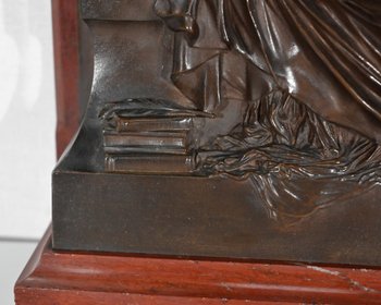 Stele in bronzo e marmo, "La Pensée", di H. Chapu - Fine XIX secolo
