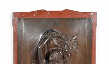 Stele in bronzo e marmo, "La Pensée", di H. Chapu - Fine XIX secolo