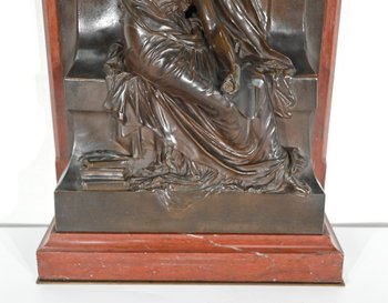 Stele in bronzo e marmo, "La Pensée", di H. Chapu - Fine XIX secolo
