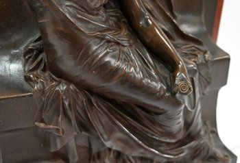 Stele in bronzo e marmo, "La Pensée", di H. Chapu - Fine XIX secolo