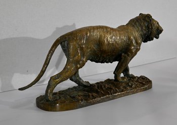 Bronze "Marschierender Tiger", von C. Fratin - Mitte 19.