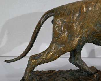 Bronze "Marschierender Tiger", von C. Fratin - Mitte 19.