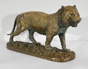 Bronze "Marschierender Tiger", von C. Fratin - Mitte 19.