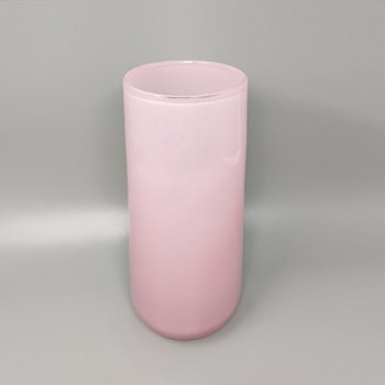 1960 Étonnant Vase Rose De Ca' Dei Vetrai en Verre de Murano. Fabriqué en Italie