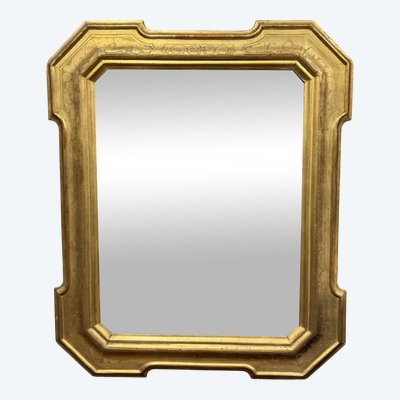 Miroir à feuilles d'or style Charles X