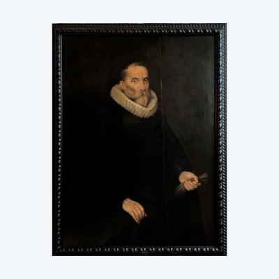 Porträt eines Würdenträgers, Öl auf Holz, datiert 1613