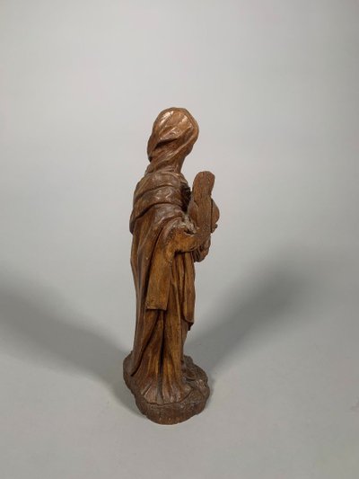 Sculpture En Bois Vierge à l'Enfant XVIeme Siecle