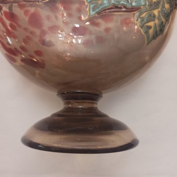Carafe en verre  émaillée