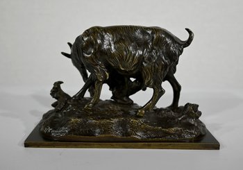 Bronze "Die Ziege und ihr Zicklein" - Ende 19.