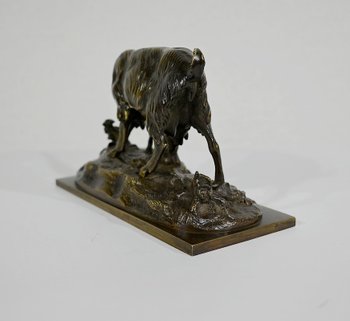 Bronze "Die Ziege und ihr Zicklein" - Ende 19.