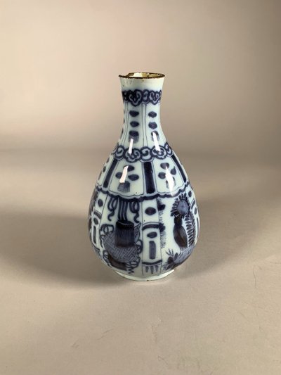 Vase En Céramique De Delft XVIIème Siècle  Samuel Van Eenhoorn Dans Le Style Krakk Chinoiserie
