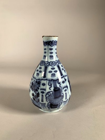 Vase En Céramique De Delft XVIIème Siècle  Samuel Van Eenhoorn Dans Le Style Krakk Chinoiserie