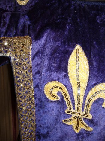 Vecchia dalmatica per il travestimento della pagina della casa di Peignon