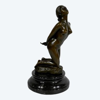 Bronze " Female nude " by A. Cesaro - XXth century