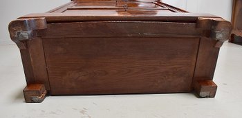 Eccezionale segretaria in radica di mogano impiallacciata - Periodo di restauro - Inizio XIX secolo