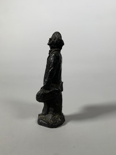 Honoré Daumier (1808-1879) The Provincial in Paris (1855) Bronze Sculpture, 19th Century
