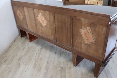 Langes Art Deco Sideboard