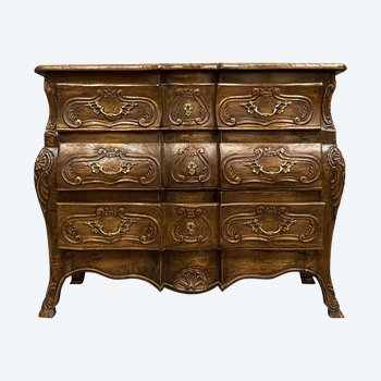 Louis XV Provencal chest of drawers in natural wood circa 1880-1900