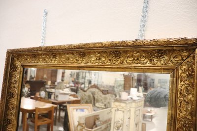 Miroir Art Nouveau en bois doré