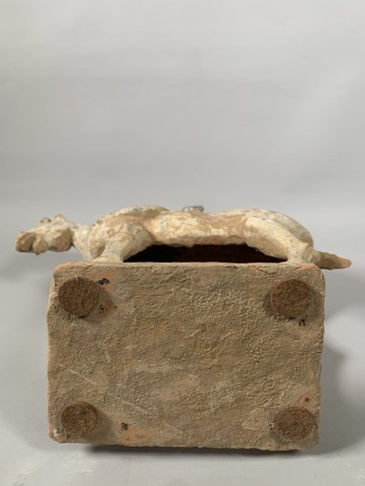 Terrakotta-Skulptur eines Reiters, Han-Dynastie, 206 v. Chr. – 220 n. Chr., China, Archäologie
