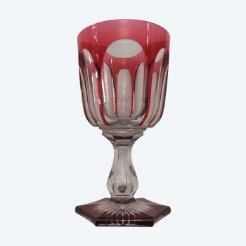 Red overlay glass probably Baccarat
