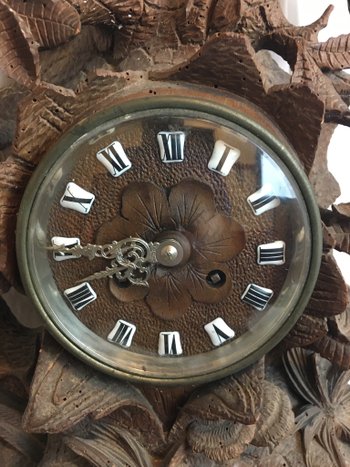 Big black forest clock