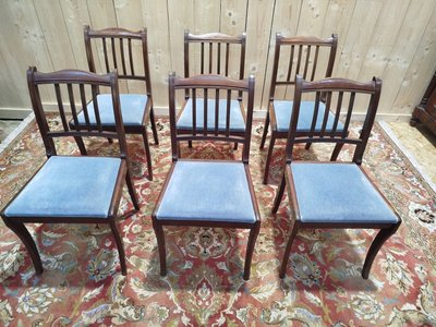 Suite de 6 chaises anglaise à barrettes