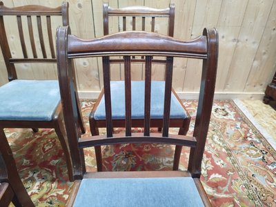 Suite de 6 chaises anglaise à barrettes