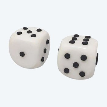 1970 Superb pair of large dice in Italian marble. Made in Italy
