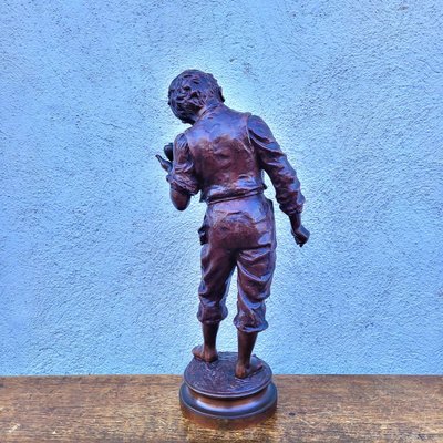 C. Anfrie – Sie schnarcht, signierte Bronze, 19. Jahrhundert