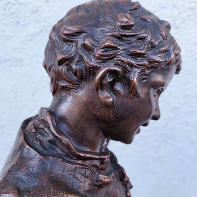 C. Anfrie – Sie schnarcht, signierte Bronze, 19. Jahrhundert