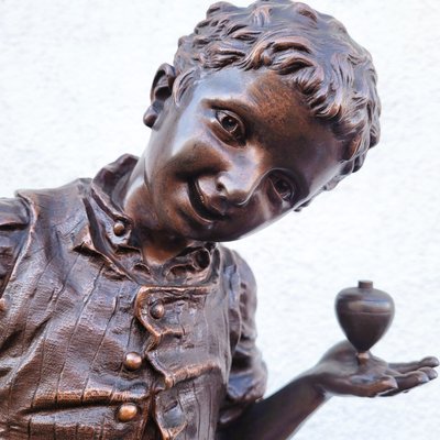 C. Anfrie – Sie schnarcht, signierte Bronze, 19. Jahrhundert