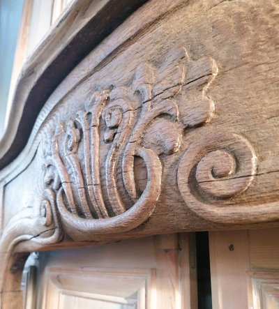 Curved Oak Fireplace, 18th Century Woodwork