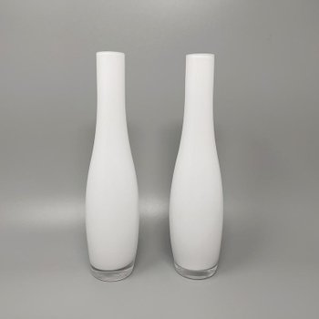 1970 Superb pair of Dogi vases in Murano glass. Made in Italy