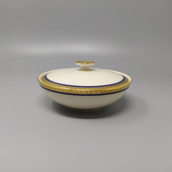1950 Magnificent white, blue and gold tea/coffee service in Bavarian porcelain. Made in Germany