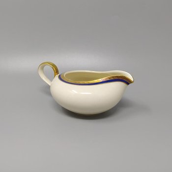 1950 Magnificent white, blue and gold tea/coffee service in Bavarian porcelain. Made in Germany