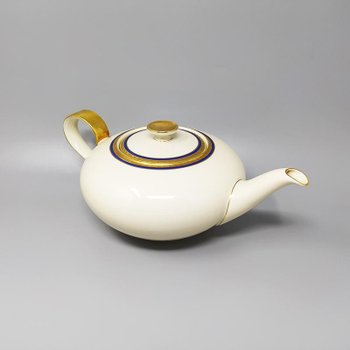 1950 Magnificent white, blue and gold tea/coffee service in Bavarian porcelain. Made in Germany