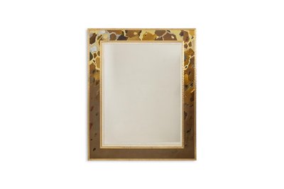 Specchio in ottone ossidato e patinato. Opera dell'artista LS66612504
